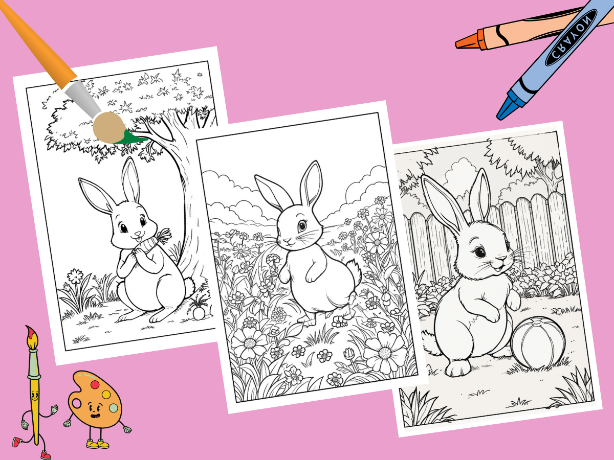 Bunny coloring pages